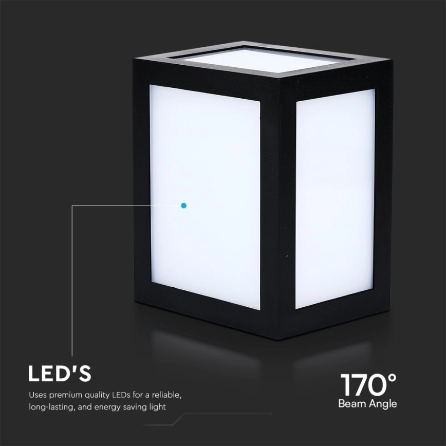 Applique da esterno LED/12W/230V 3000K IP65 nero