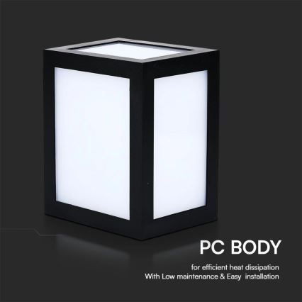 Applique da esterno LED/12W/230V 3000K IP65 nero