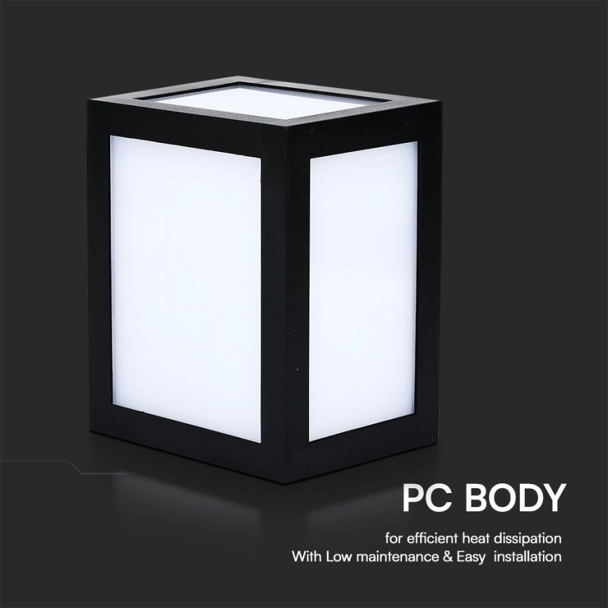 Applique da esterno LED/12W/230V 3000K IP65 nero