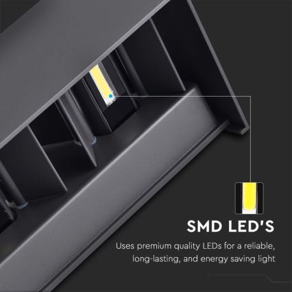 Applique da esterno LED/24W/230V 4000K IP65 nero