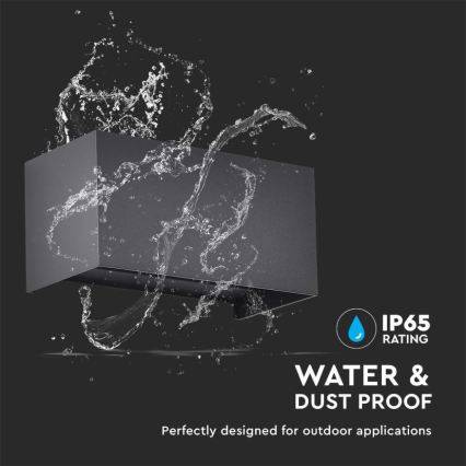 Applique da esterno LED/24W/230V 4000K IP65 nero
