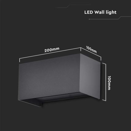 Applique da esterno LED/24W/230V 4000K IP65 nero