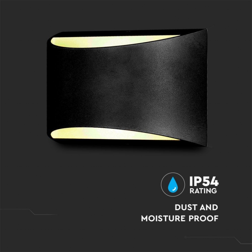 Applique da esterno LED 9W/230V 4000K IP54 nera