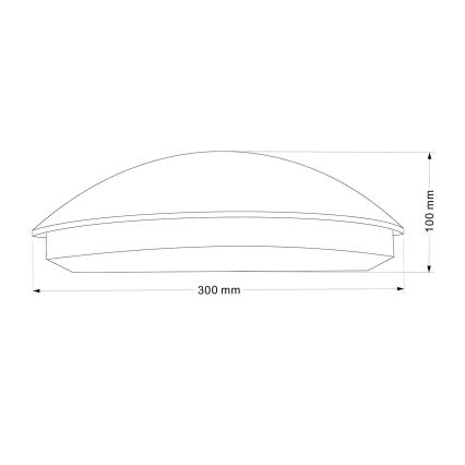 Applique da esterno LED ALABAMA LED/12W/230V IP54 nero