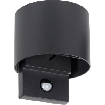 Applique da esterno LED con sensore REKA LED/7W/230V IP54 antracite rotonda