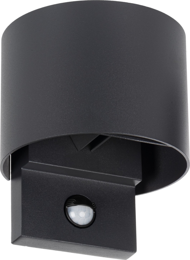 Applique da esterno LED con sensore REKA LED/7W/230V IP54 antracite rotonda