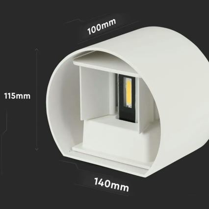 Applique da esterno LED LED/6W/230V 4000K IP65 bianco