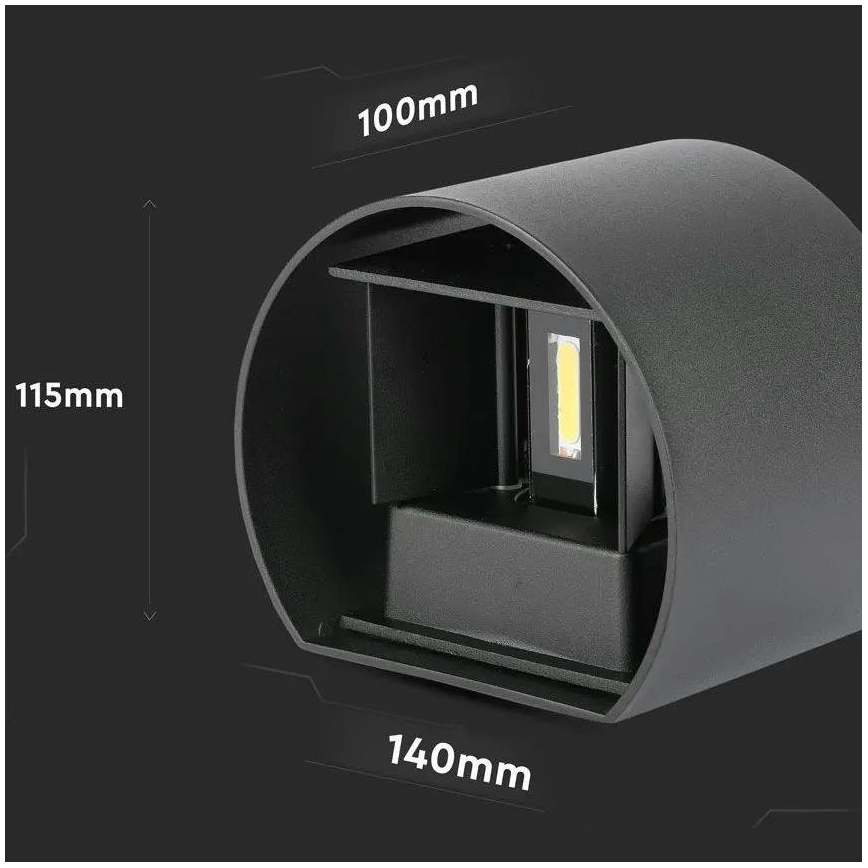 Applique da esterno LED LED/6W/230V 4000K IP65 nero