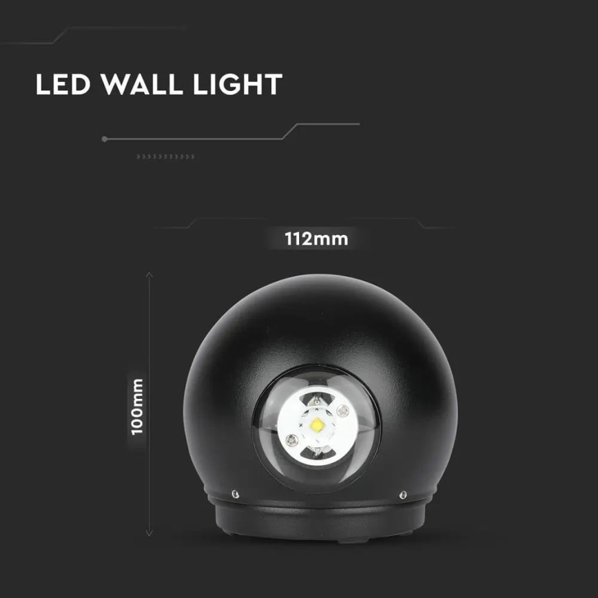 Applique da esterno LED LED/6W/230V 4000K IP65 nero