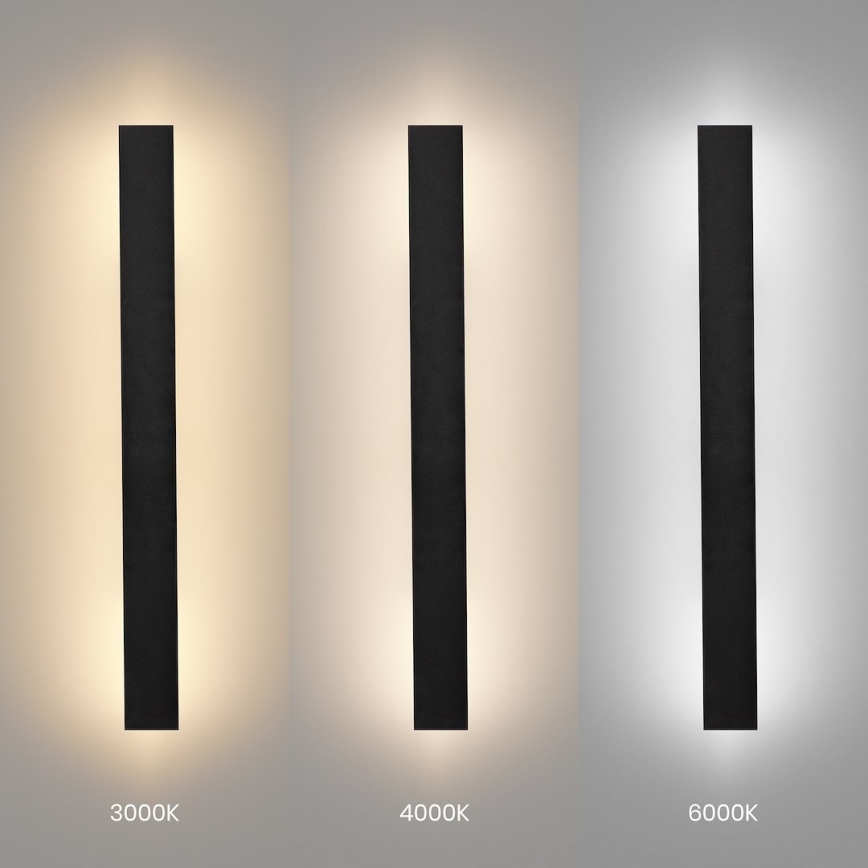 Applique da esterno LED WOW 11W/230V 3000/4000/6000K 60 cm IP54 nero