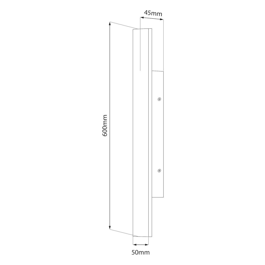 Applique da esterno LED WOW 11W/230V 3000/4000/6000K 60 cm IP54 nero