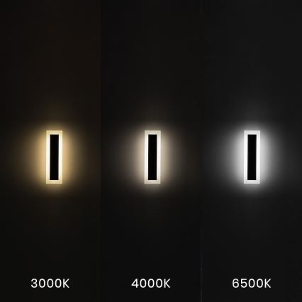 Applique da esterno LED WOW LED/10W/230V 3000/4000/6500K 30 cm IP54 nero
