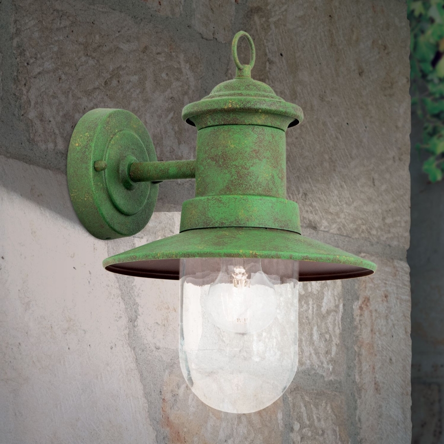 Applique da esterno LEONIE 1xE27/60W/230V IP44 verde