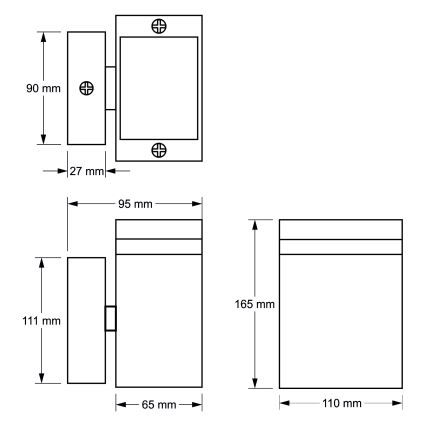 Applique da esterno LITEK 1xGU10/35W/230V IP44