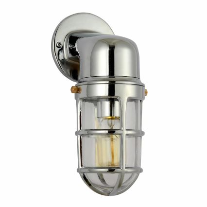 Applique da esterno LUND 1xE27/12W/230V IP44 cromo lucido
