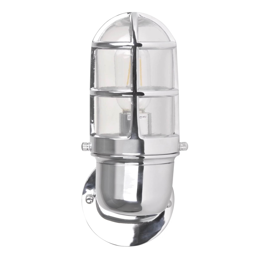 Applique da esterno LUND 1xE27/12W/230V IP44 cromo lucido