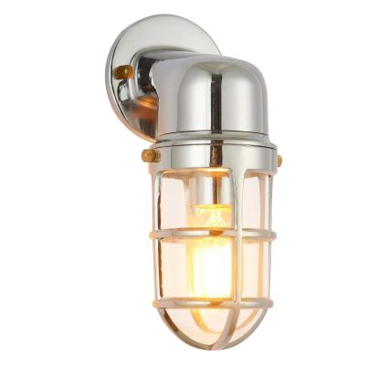 Applique da esterno LUND 1xE27/12W/230V IP44 cromo lucido