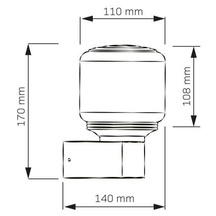 Applique da esterno MADRID 1xE27/12W/230V IP44 nera