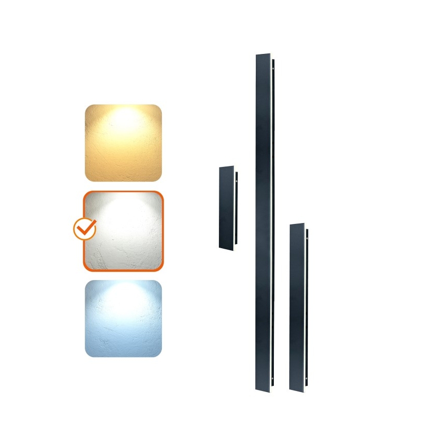 Applique da esterno MIRANA LED/25W/230V 4000K IP44 120 cm nera