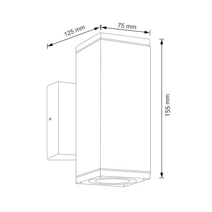 Applique da esterno MORRIS 2xGU10/35W/230V IP54