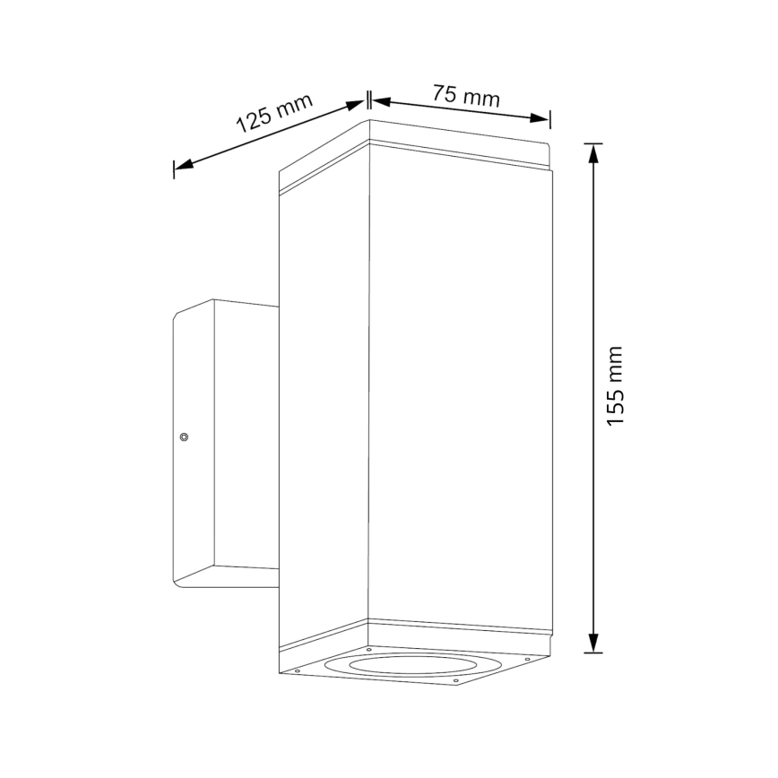Applique da esterno MORRIS 2xGU10/35W/230V IP54