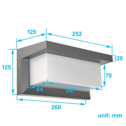 Applique da esterno NEELY 1xE27/50W/230V IP54 antracite