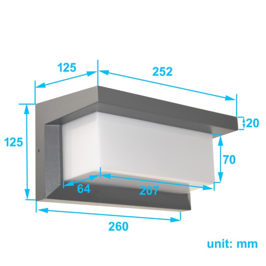 Applique da esterno NEELY 1xE27/50W/230V IP54 antracite