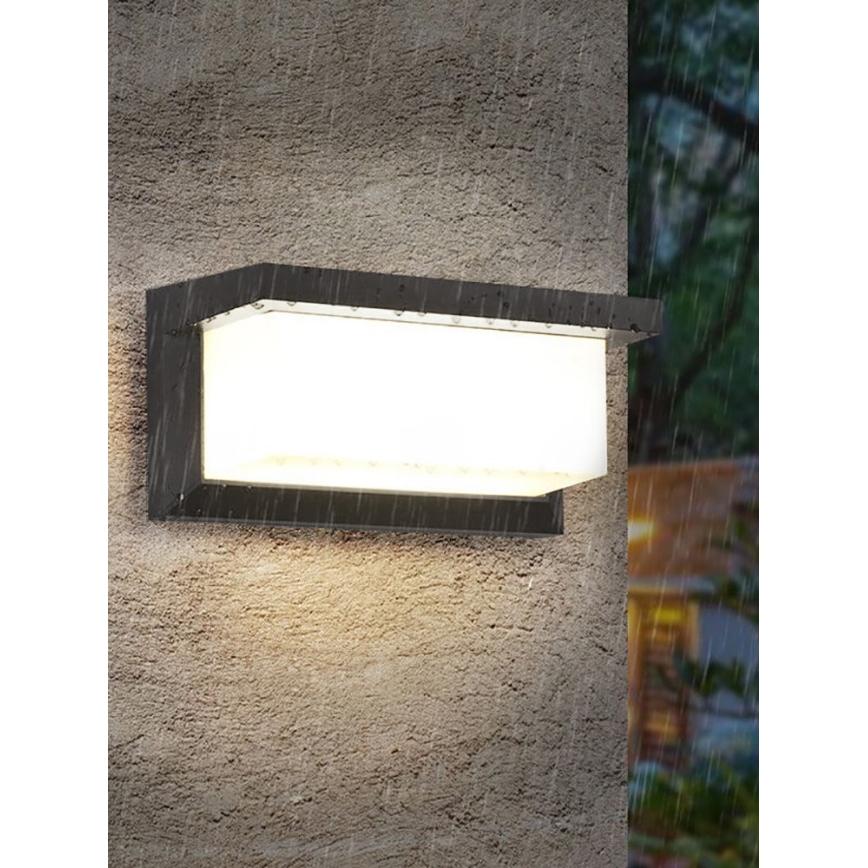 Plafoniera/Applique Da Esterno Tutta Luce – 1xE27 Max 60W – Diffusore In PC Opale – IP54 – Colore Nero