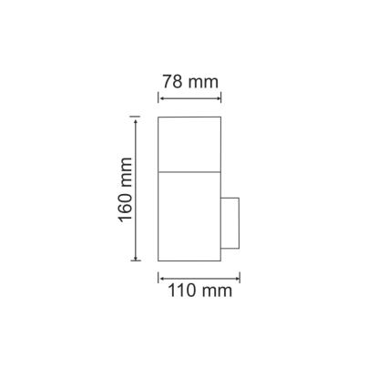 Applique da esterno NEW YORK 1xE27/12W/230V IP44 antracite