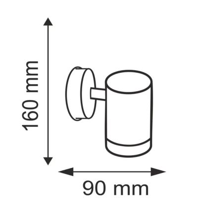Applique da esterno OLIMP 2 1xGU10/8W/230V IP44 acciaio inossidabile