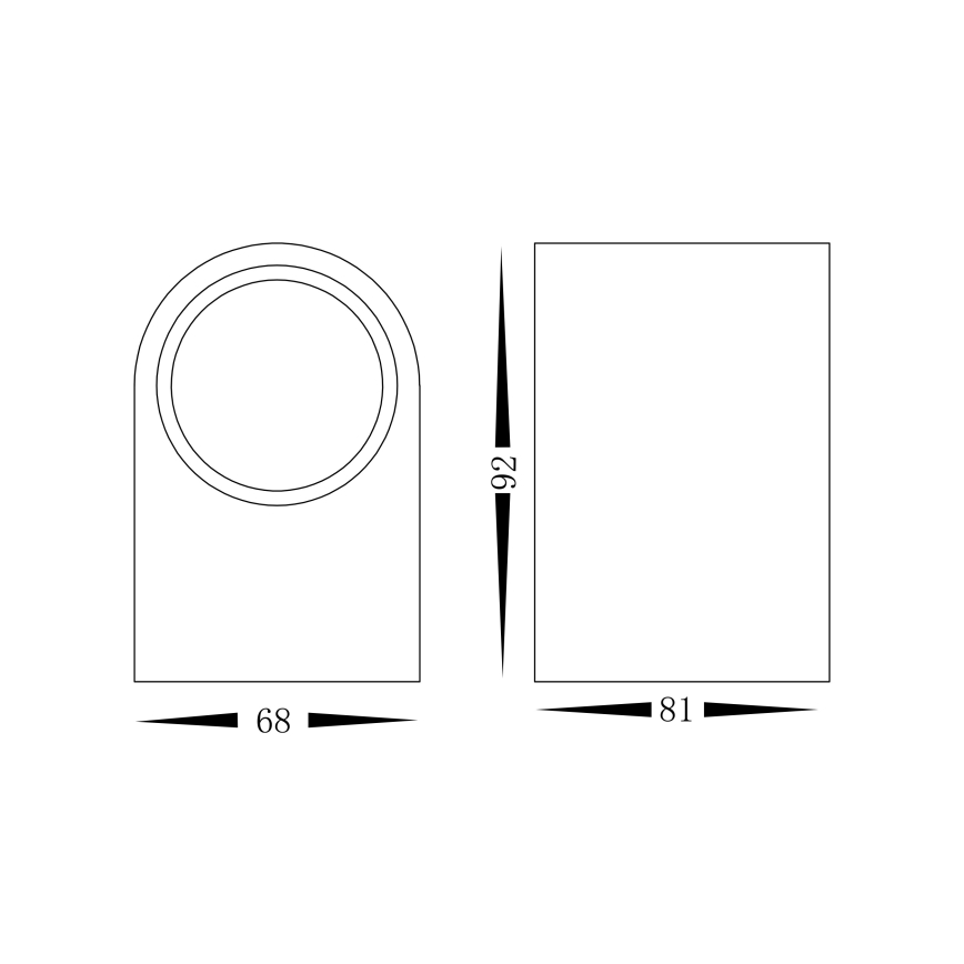 Applique da esterno OVALIS 1xGU10/35W/230V IP44 nero