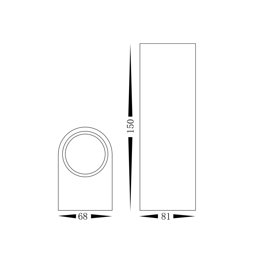 Applique da esterno OVALIS 2xGU10/35W/230V IP44 nero