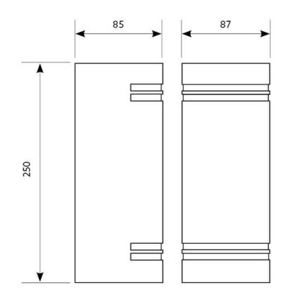 Applique da esterno QUAZAR7 2xGU10/11W/230V IP44 nera