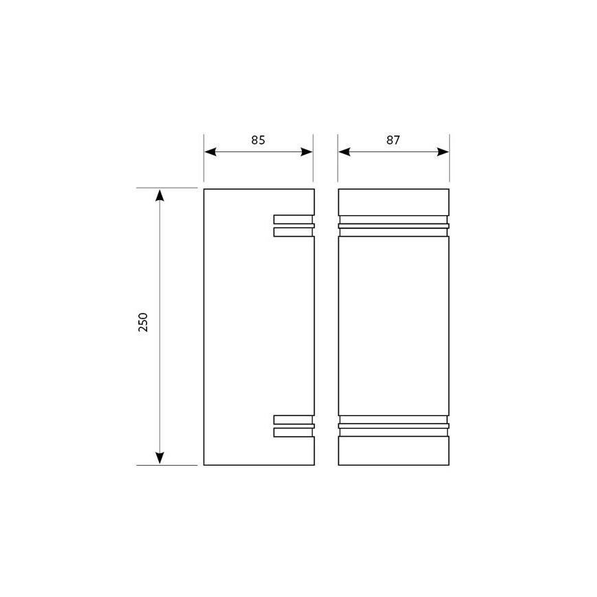 Applique da esterno QUAZAR7 2xGU10/11W/230V IP44 nera
