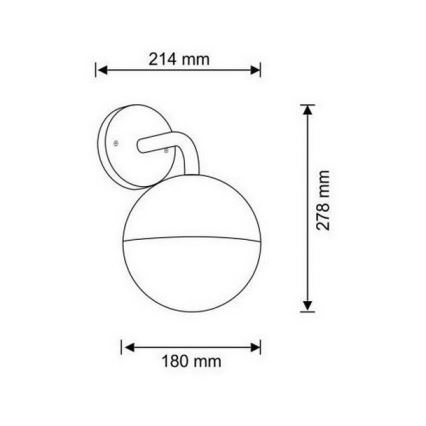 Applique da esterno ULSA 1xE27/12W/230V IP44