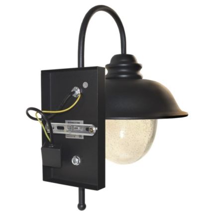 Applique da esterno ZUNA 1xE27/60W/230V IP44 nero
