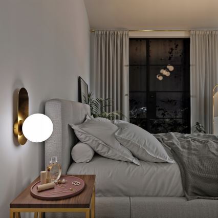 Applique da parete 1xE27/40W/230V oro/bianco