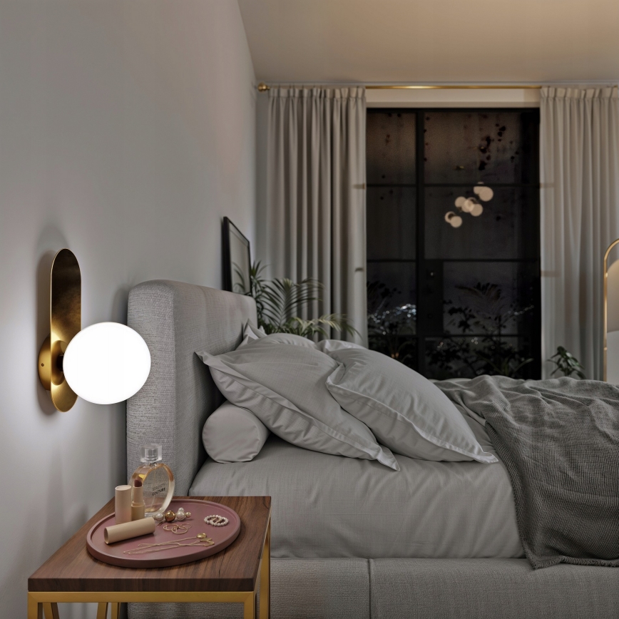 Applique da parete 1xE27/40W/230V oro/bianco