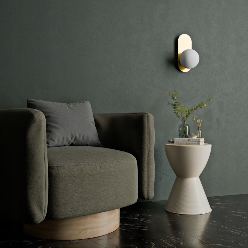 Applique da parete 1xE27/40W/230V oro/bianco