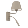 Applique da parete ARDEN 1xE27/15W/230V + 1xG9/8W beige