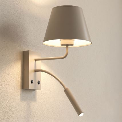 Applique da parete ARDEN 1xE27/15W/230V + 1xG9/8W beige