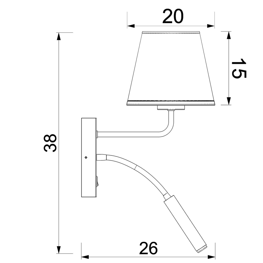 Applique da parete ARDEN 1xE27/15W/230V + 1xG9/8W beige