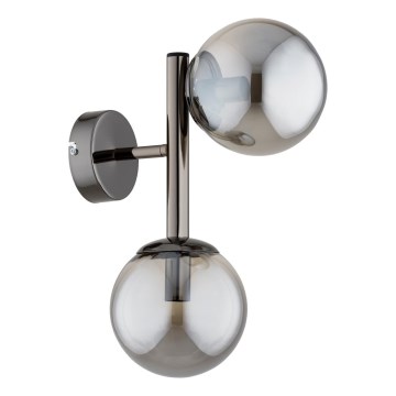 Applique da parete ERAL 2xE14/10W/230V cromo lucido/nero/fumé