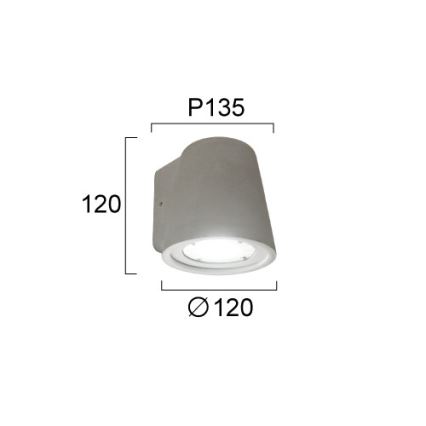 Applique da parete KIARA 1xGU10/10W/230V grigia