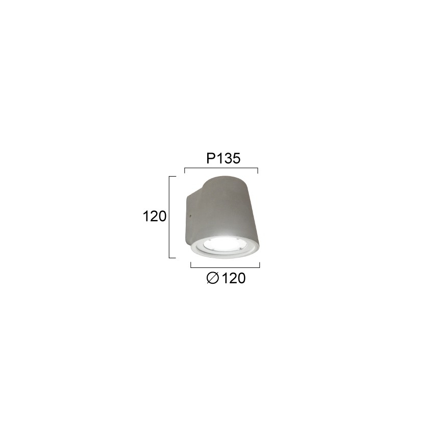 Applique da parete KIARA 1xGU10/10W/230V grigia