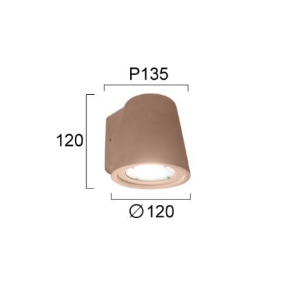 Applique da parete KIARA 1xGU10/10W/230V marrone