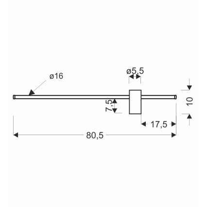 Applique da parete LED ARIAN LED/13W/230V 4000K nera