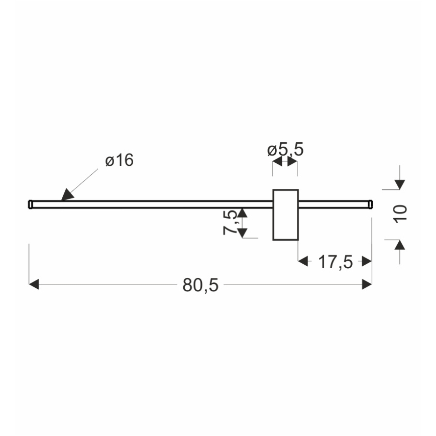 Applique da parete LED ARIAN LED/13W/230V 4000K nera