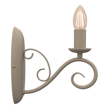 Applique da parete MAURO, 1xE14/15W/230V, beige