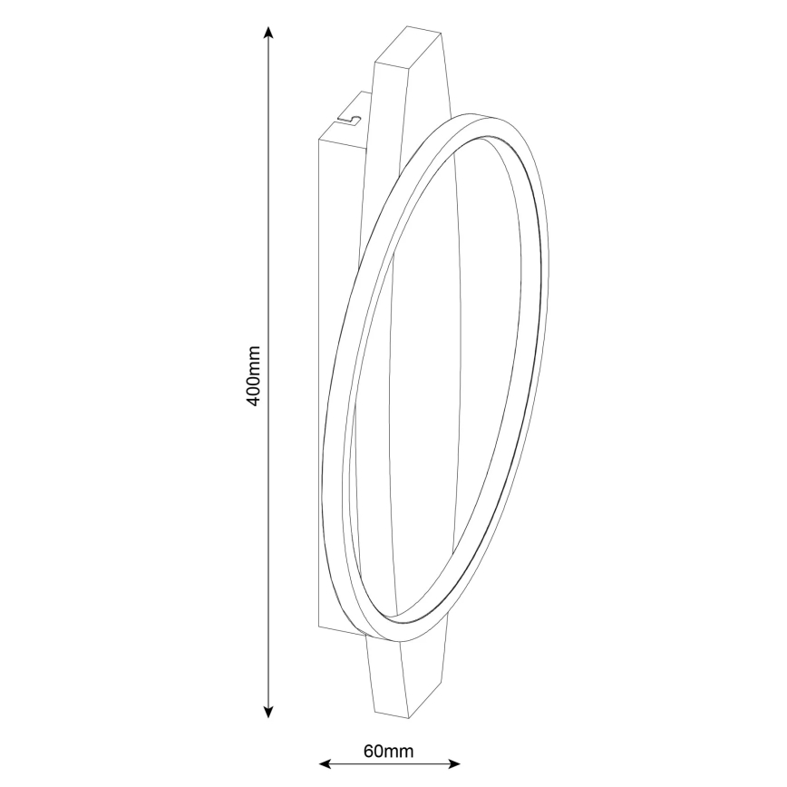 Applique da parete MELISA LED/12W/230V in pino